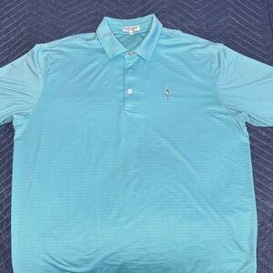 Peter Millar Men’s Aqua Blue Golf Performance Polo